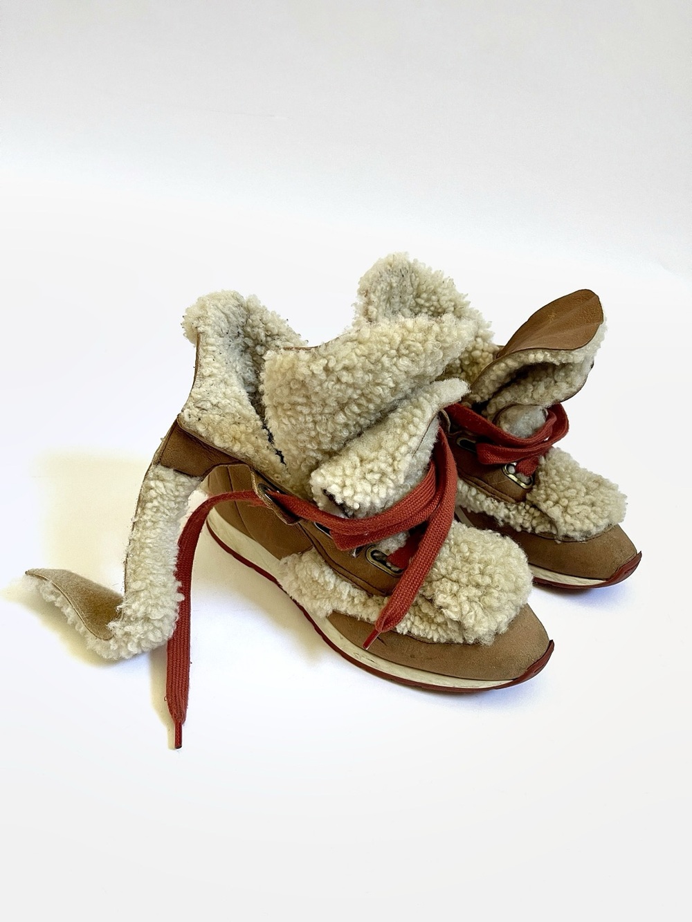 Vivienne Westwood 3 Tongue Shearling Trainer Sneakers AW16 US 7 - Picture 6 of 15